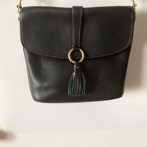 Dooney & Bourke Large Florentine Leather Dottie Crossbody Bag. Navy